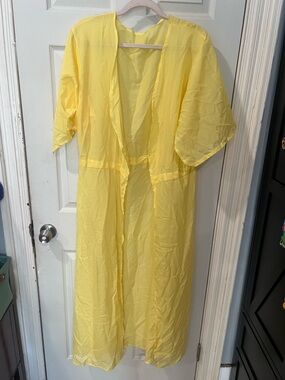 Sheer Yellow Duster Kimono